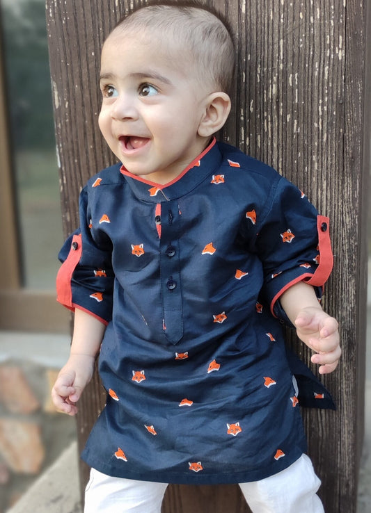 Crazy Fox Kurta With Fox Print