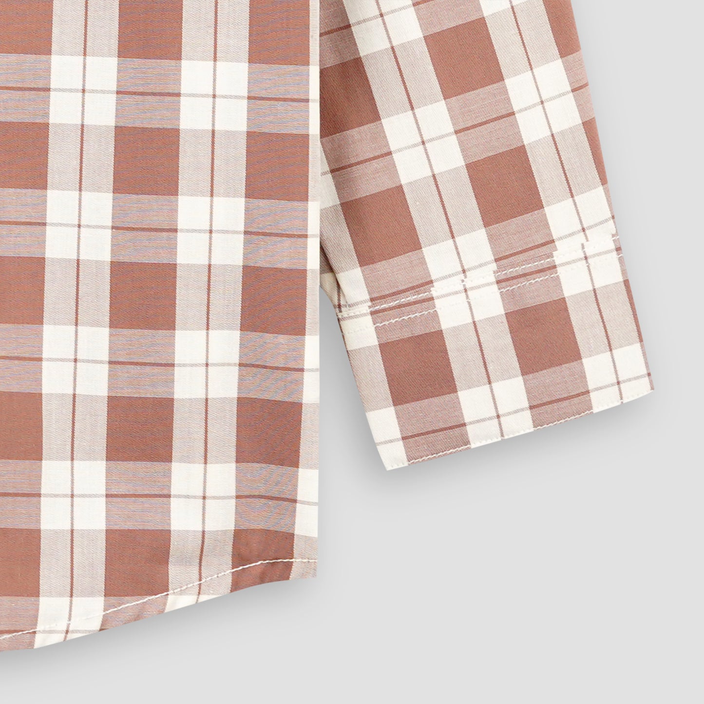 Soft brown Checkered Full Sleeves Casual shirt -BCS04