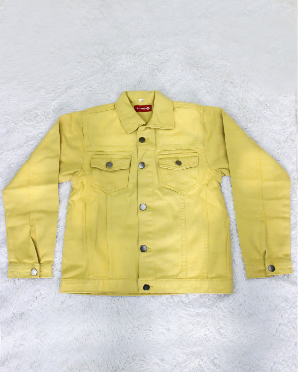 Denim Jacket For Unisex - Yellow