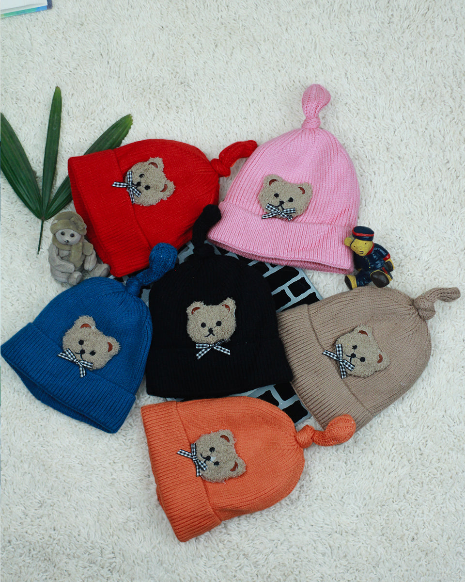 kids Woolen knitted Caps - Teddy