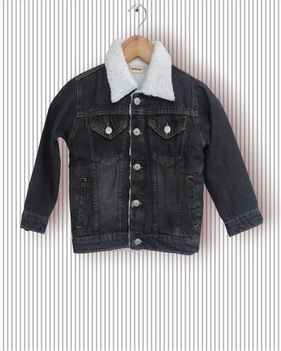 Unisex Denim Jacket with Inner Fur