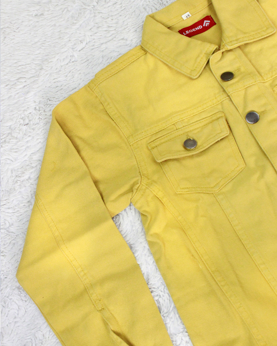 Denim Jacket For Unisex - Yellow