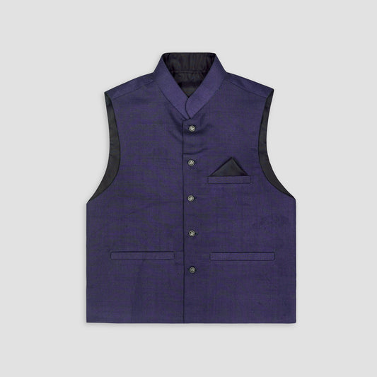 Boys Waistcoat Plain Indigo -WC20