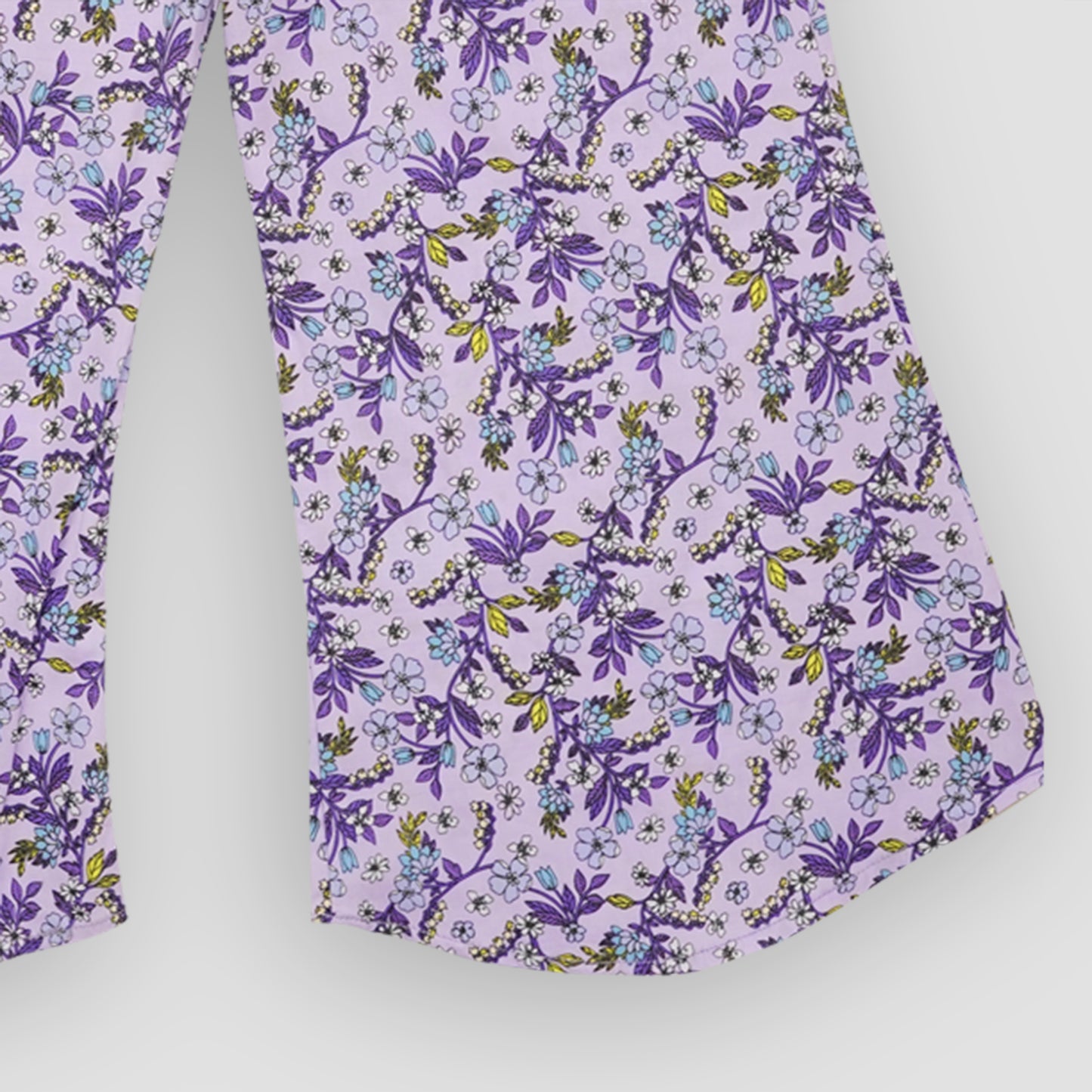 Purple Garden crop-top with Bell Bottom -CT135