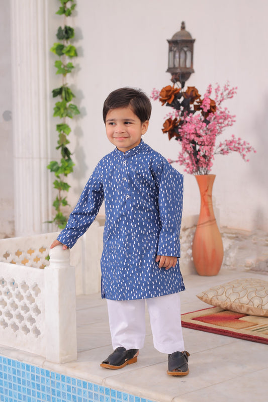 Fishy Blue Kurta with Trouser