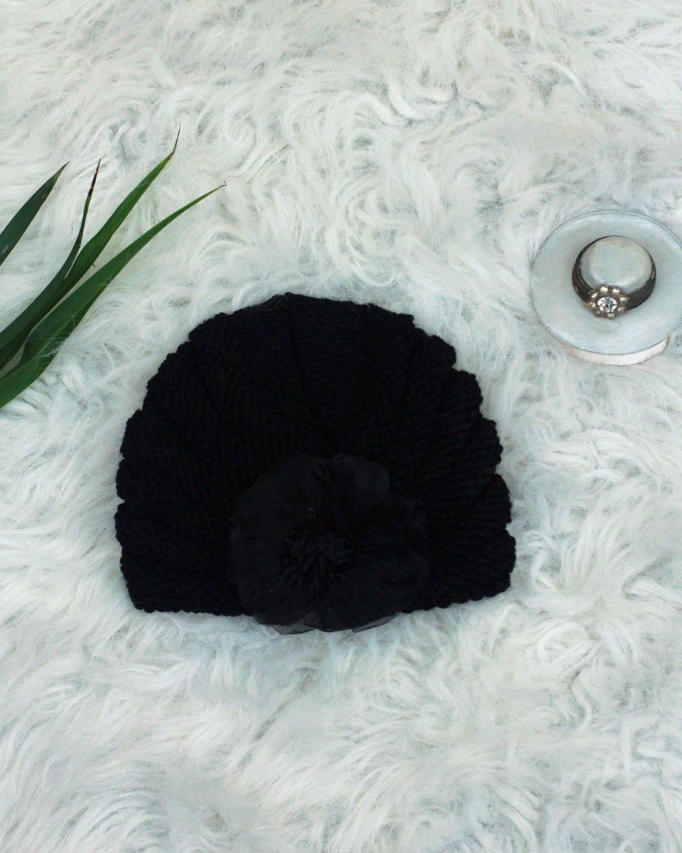 Woolen Turban Caps - Flower