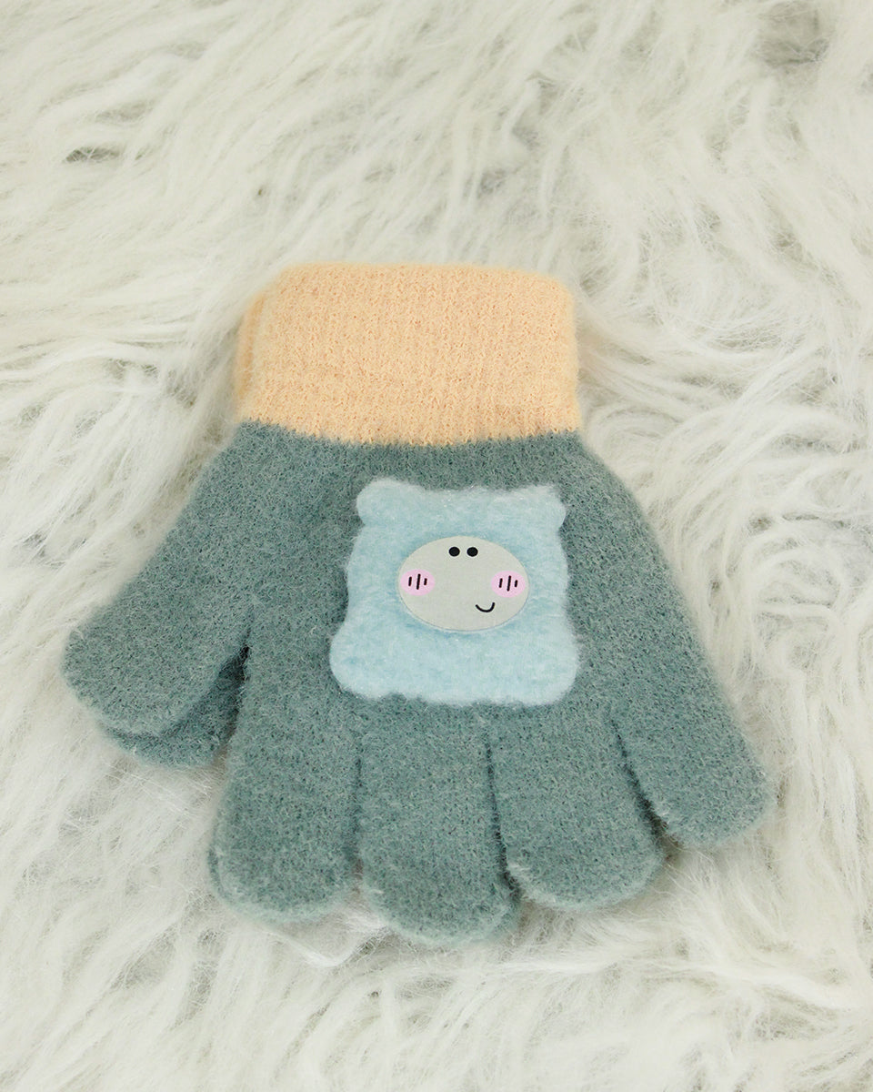 Kids Woolen Gloves - Smily