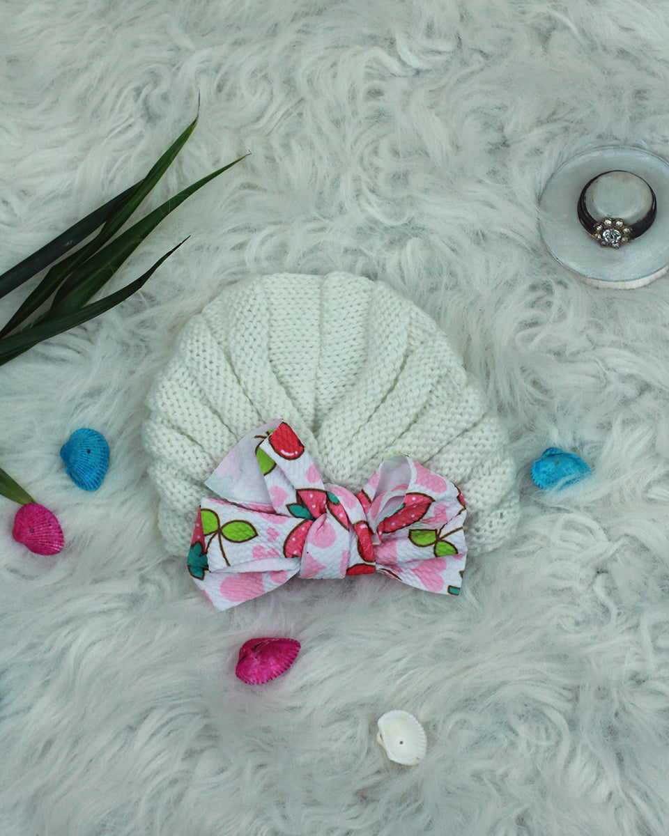 Woolen Turban Caps - Multi Bow