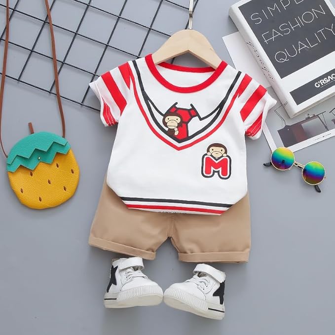 Kids Cotton T-Shirt & Shorts Set |Ape Gentleman -CS1101