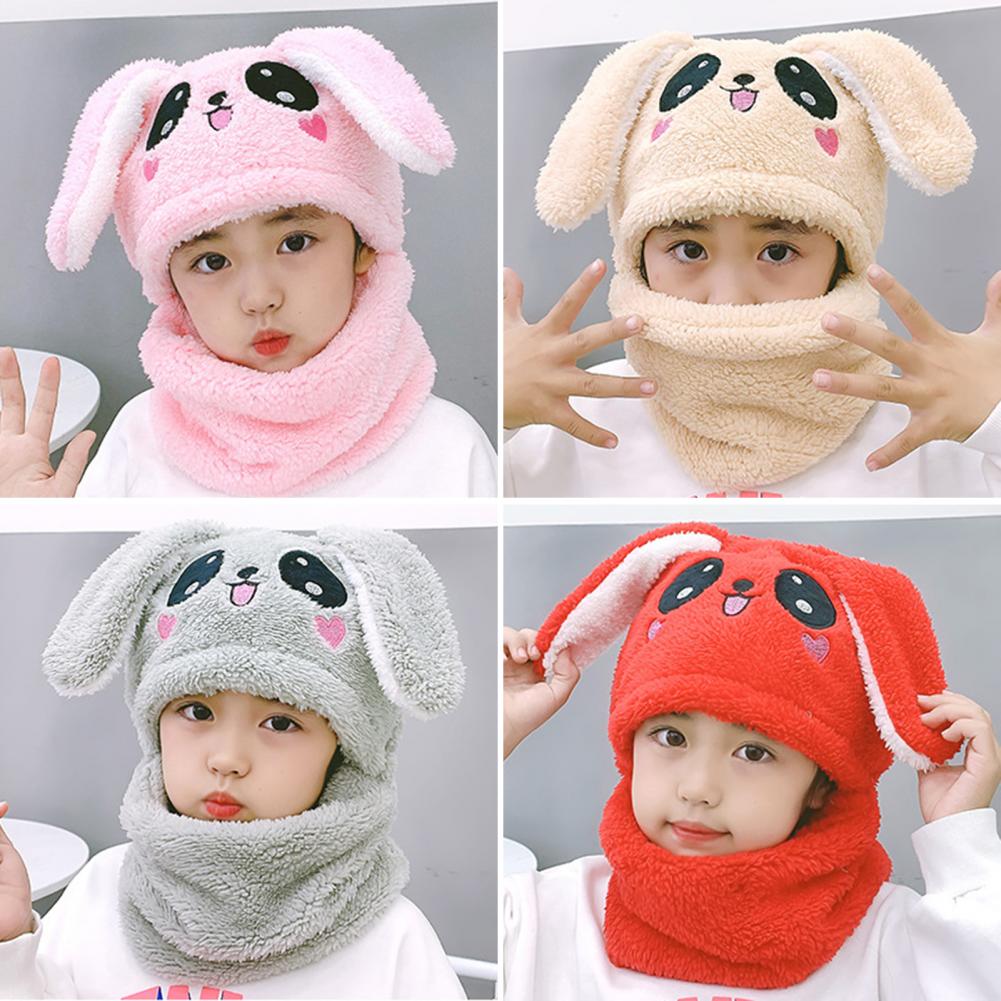 Warm Plush Bunny Cap with neck Warmer