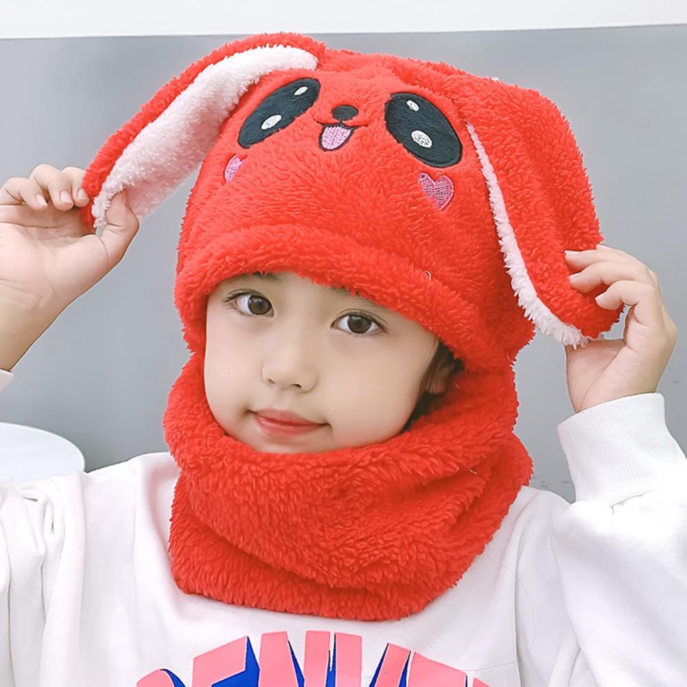 Warm Plush Bunny Cap with neck Warmer