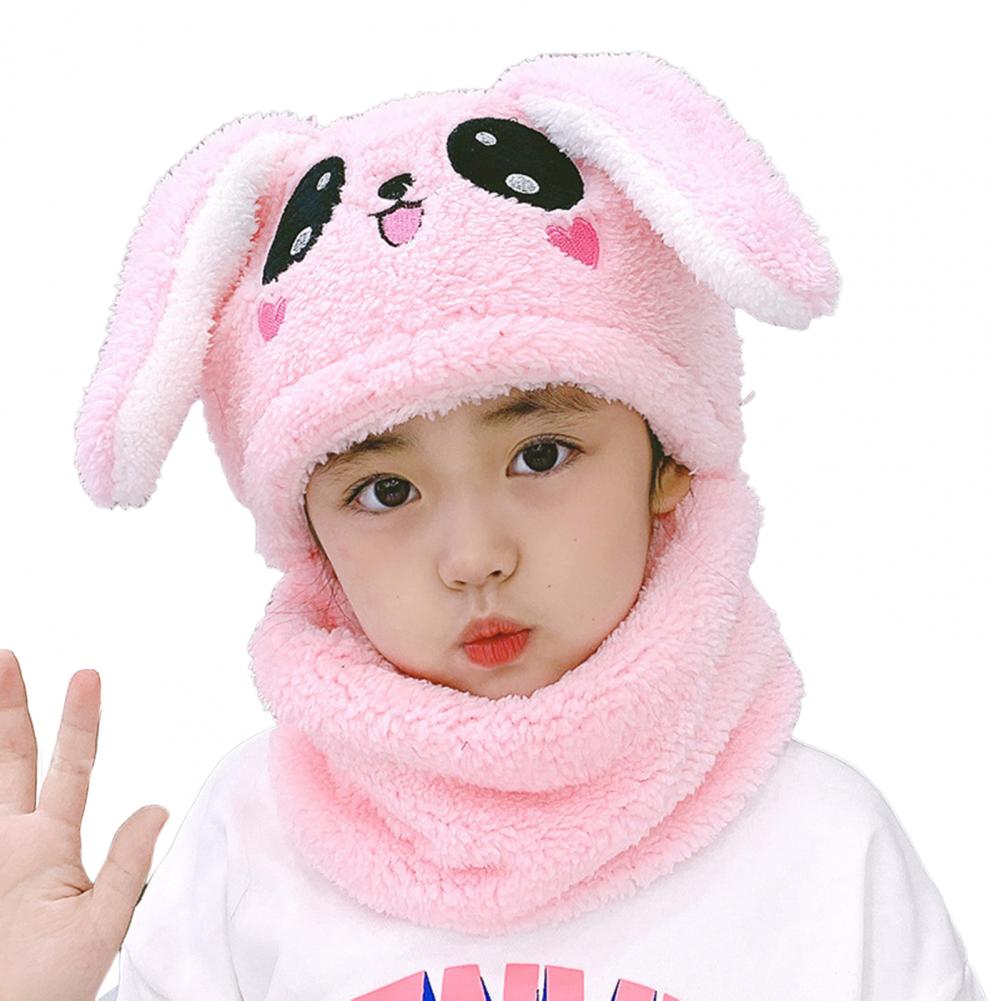 Warm Plush Bunny Cap with neck Warmer