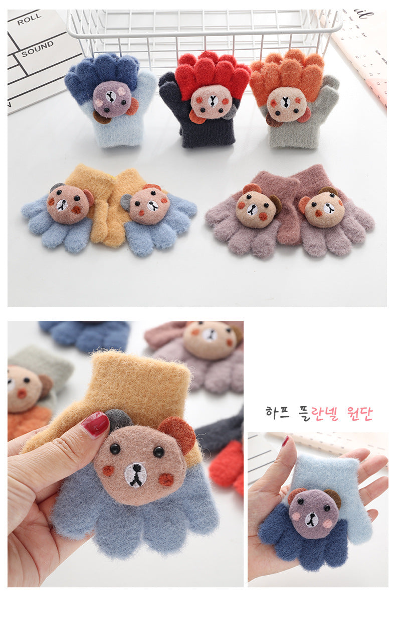 Kids Woolen Gloves - Teddy