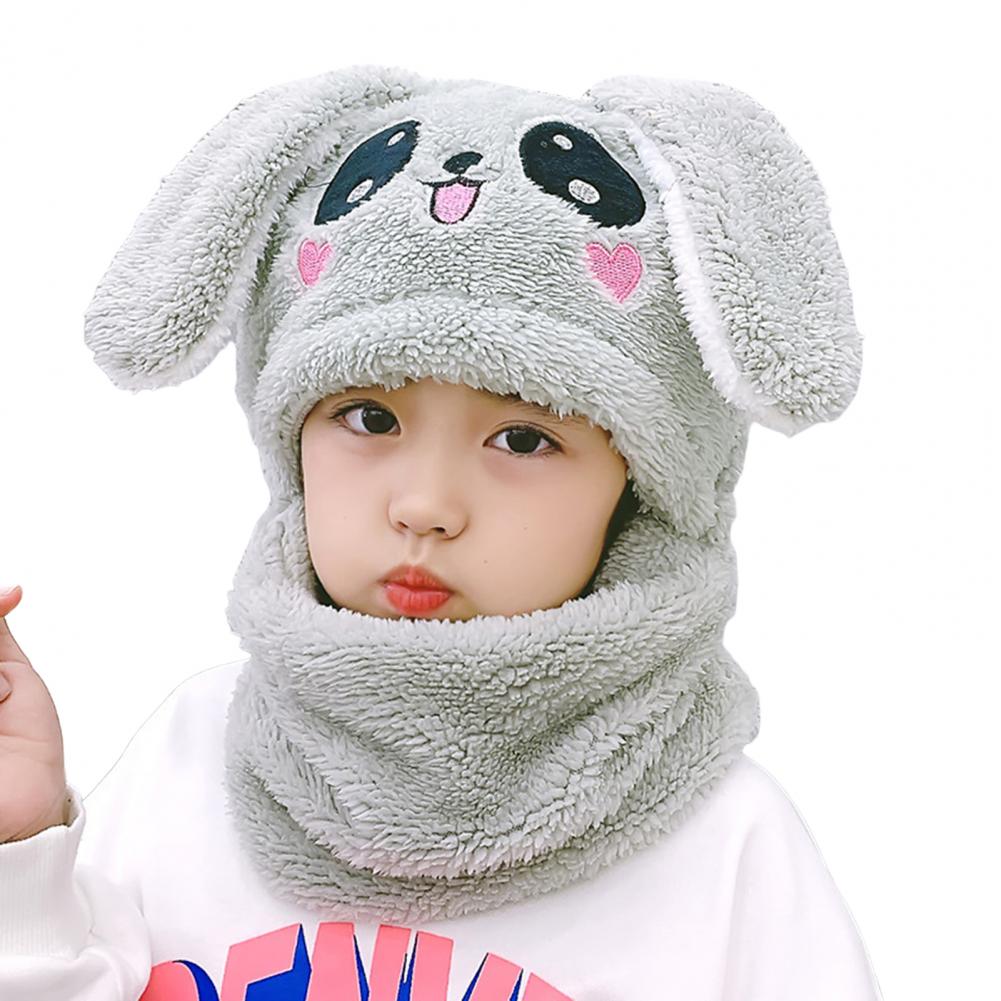 Warm Plush Bunny Cap with neck Warmer