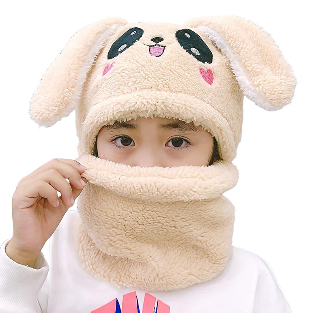 Warm Plush Bunny Cap with neck Warmer