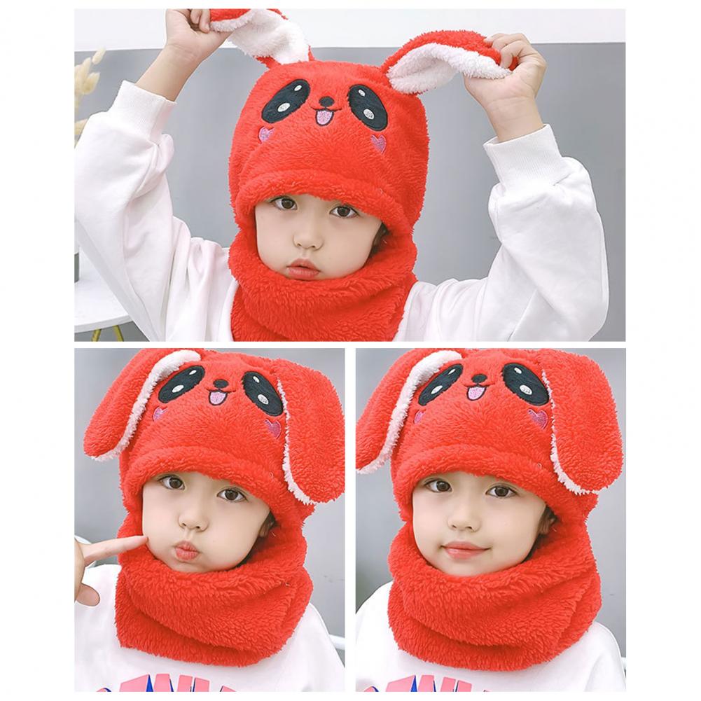 Warm Plush Bunny Cap with neck Warmer