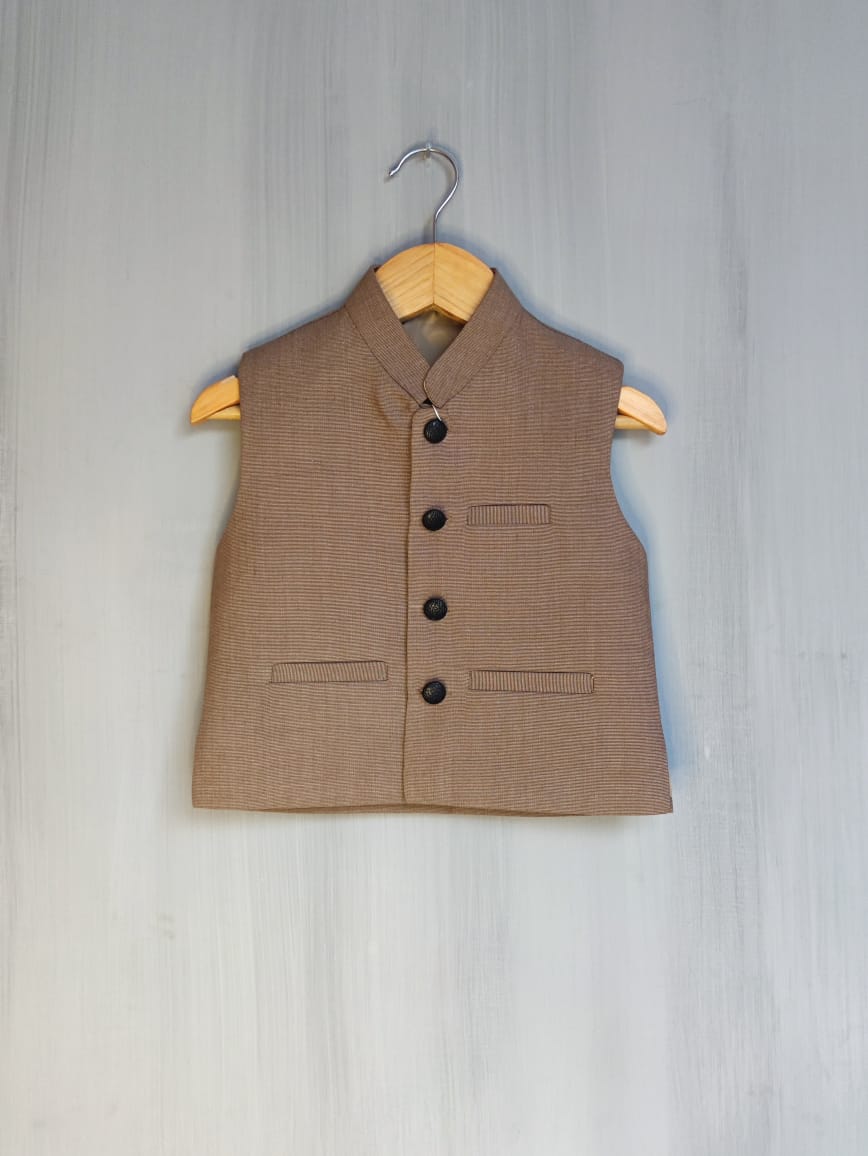 Boys Waistcoat Almond brown