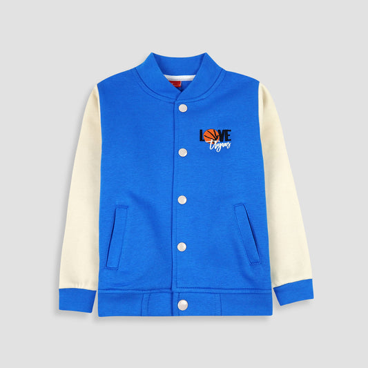 BaseBall Fleece Jacket Blue