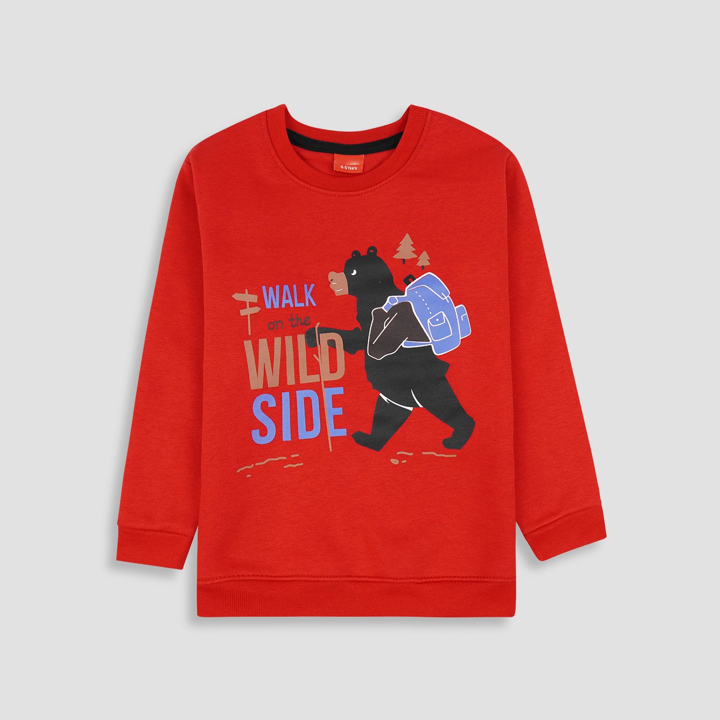 Wild Side Fleece Sweat Shirt - Red