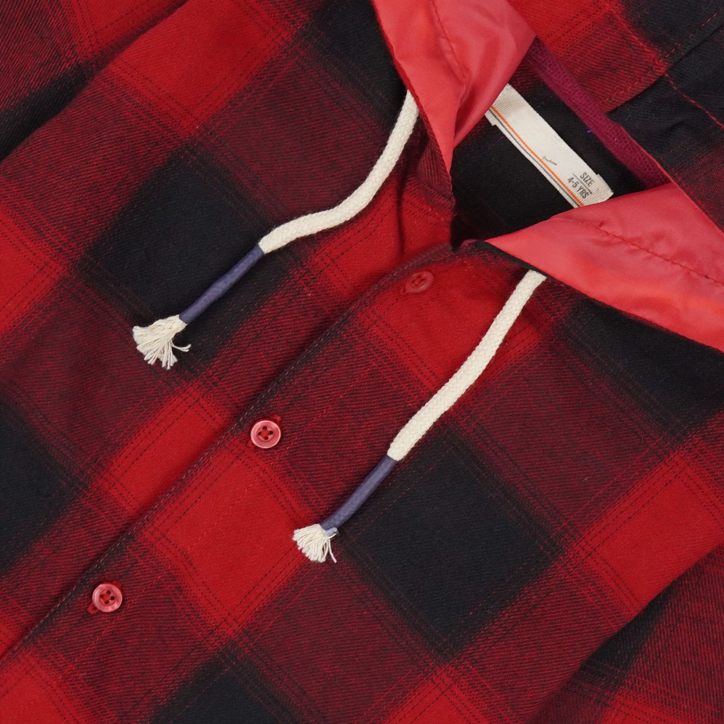 Checkered Maroon Flalen Hoodied Shirt