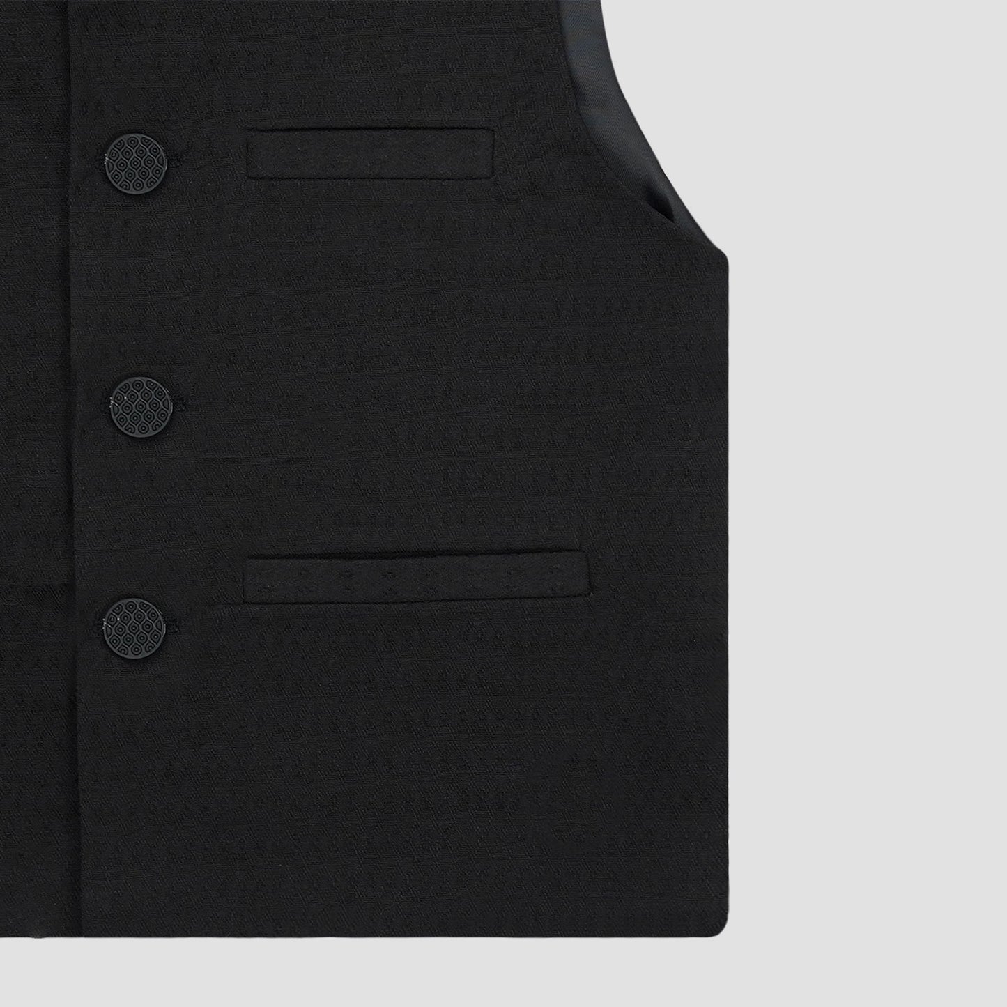 Boys Waistcoat -Textured Black -WC26