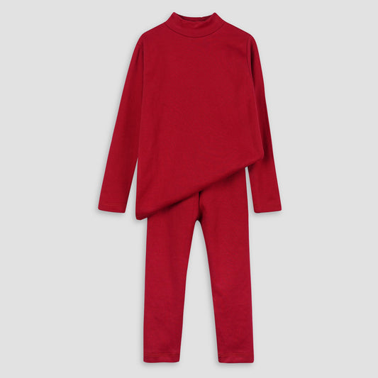 Warm Mock Neck Inner Suits (MAROON)