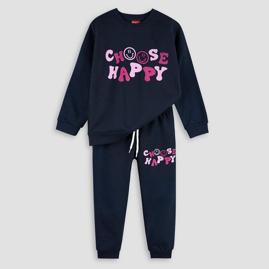 Choose Happy Fleece Jogger Suits