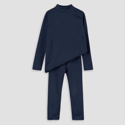 Warm Mock Neck Inner Suits (NAVY BLUE)