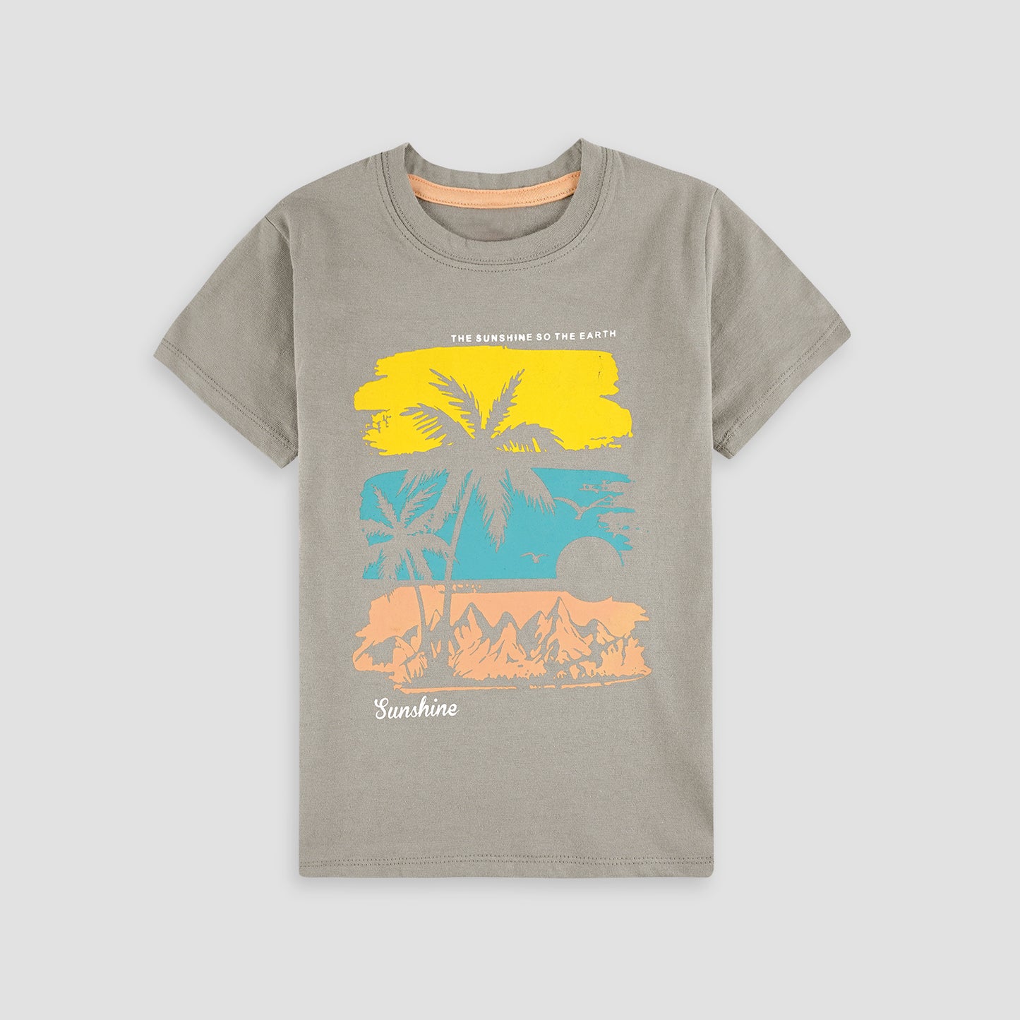 Painted Palm T-Shirt-Grey