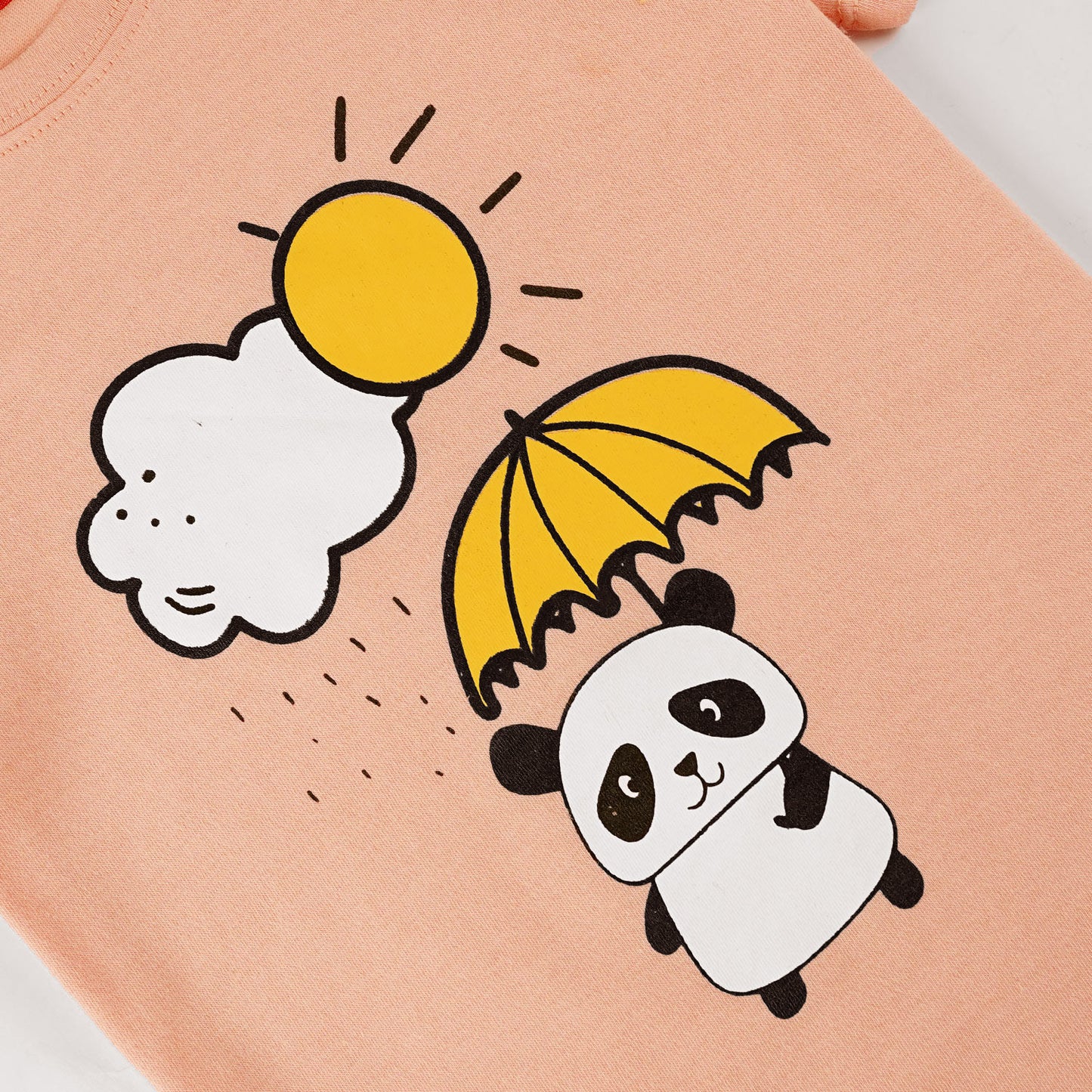 Summer Panda T-Shirt-Peach