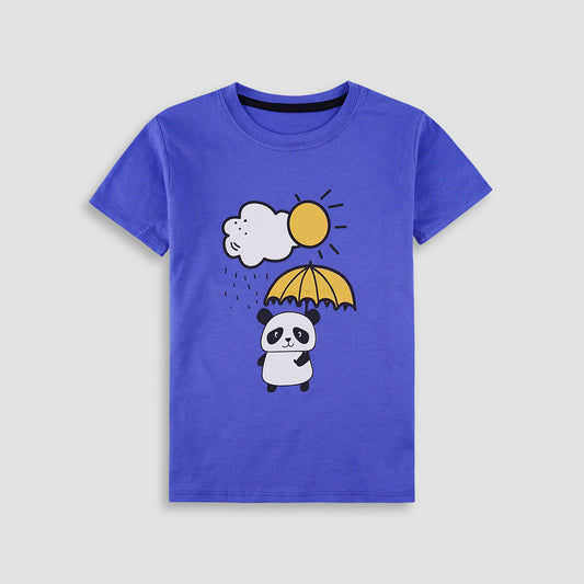 Summer Panda T-Shirt-Blue