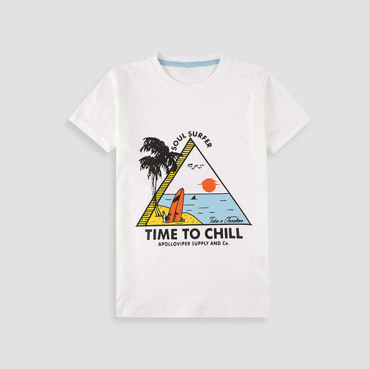 Time to Chill T-Shirt- Off-White