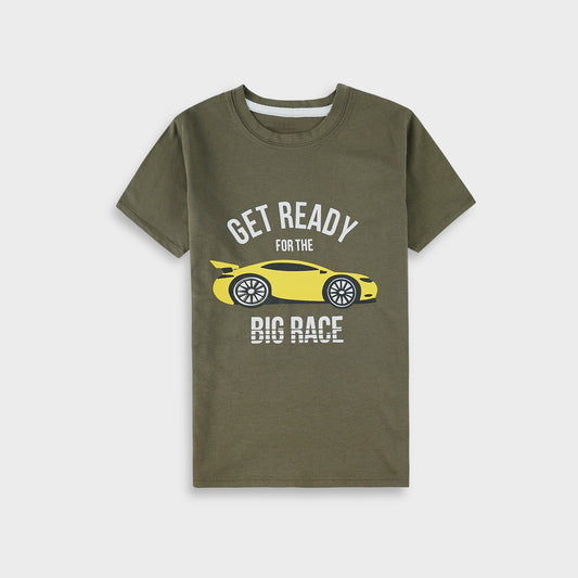 Big Race T-Shirt-Brown