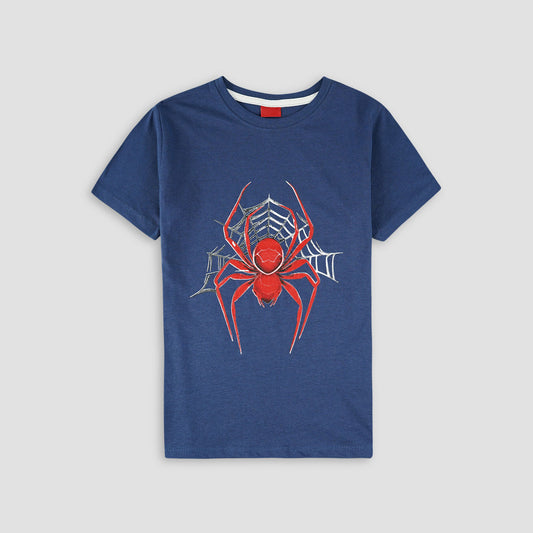 Boys Spiderman T-Shirt- Navy Blue -TS119