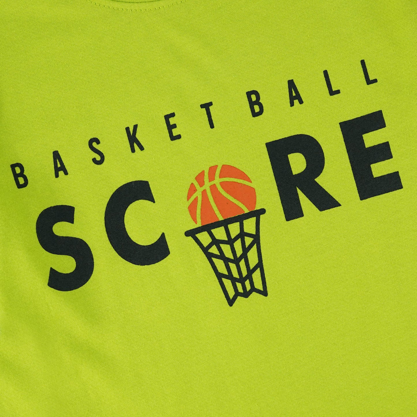 Boys Basket Ball T-Shirt-Neon Green