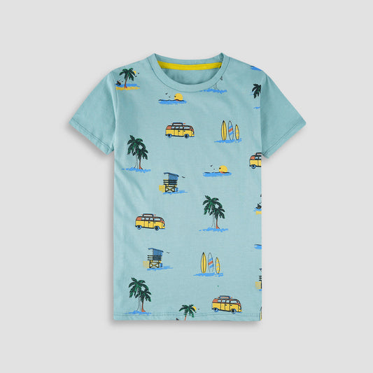 Vacation Vibes T-Shirt- Teal Green