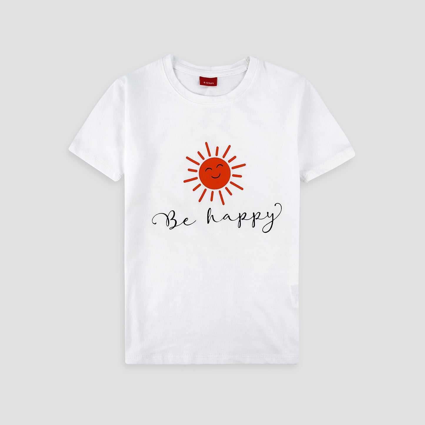 Be Happy T-Shirt -White