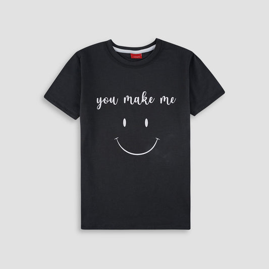 You Make Me :) T-Shirt-Charcoal