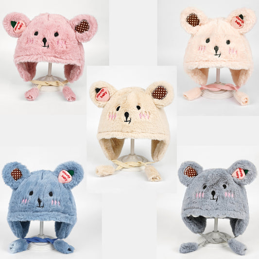 Plush Caps With Ear Protection (Baby Bear)