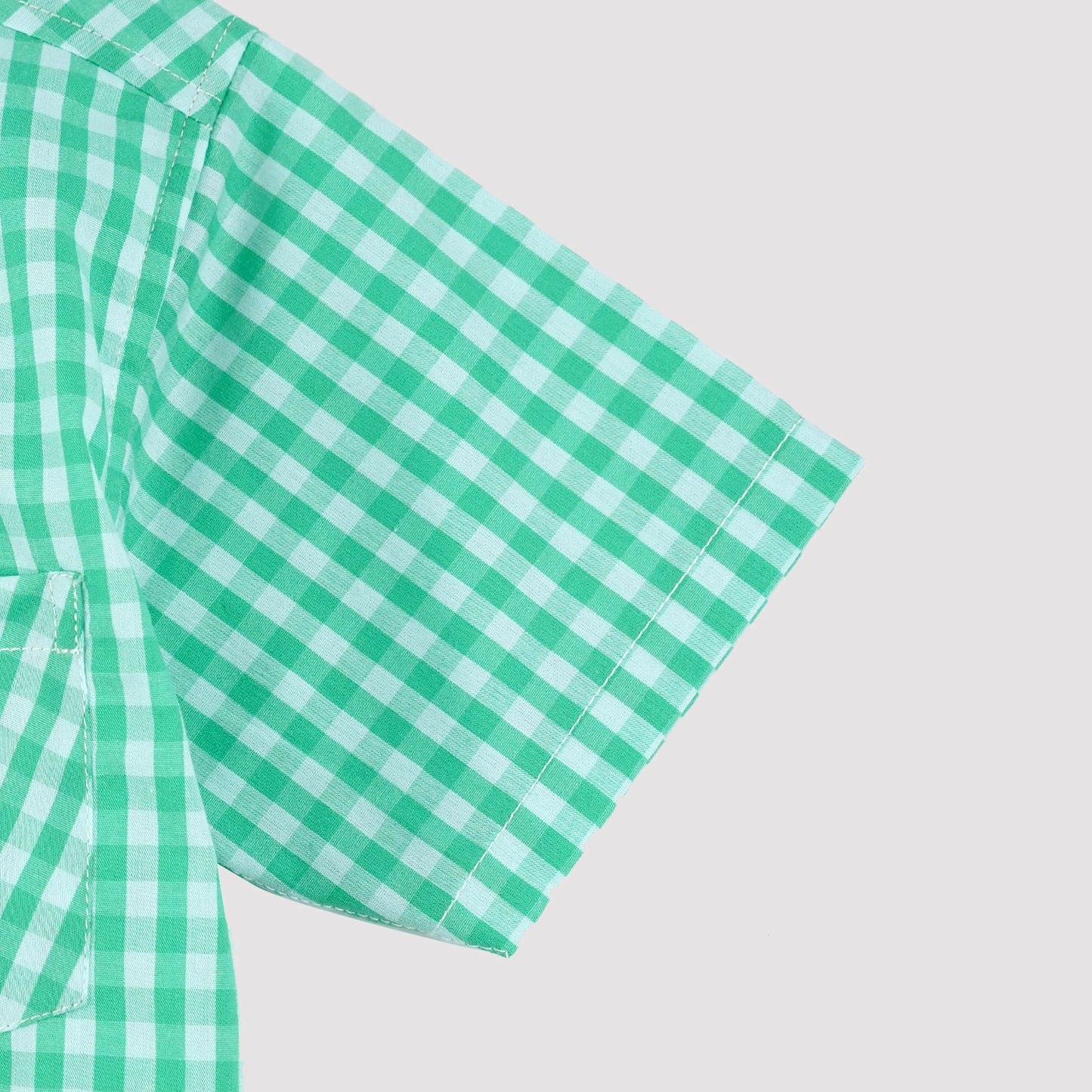 Green Check Double Shirt - Surfing