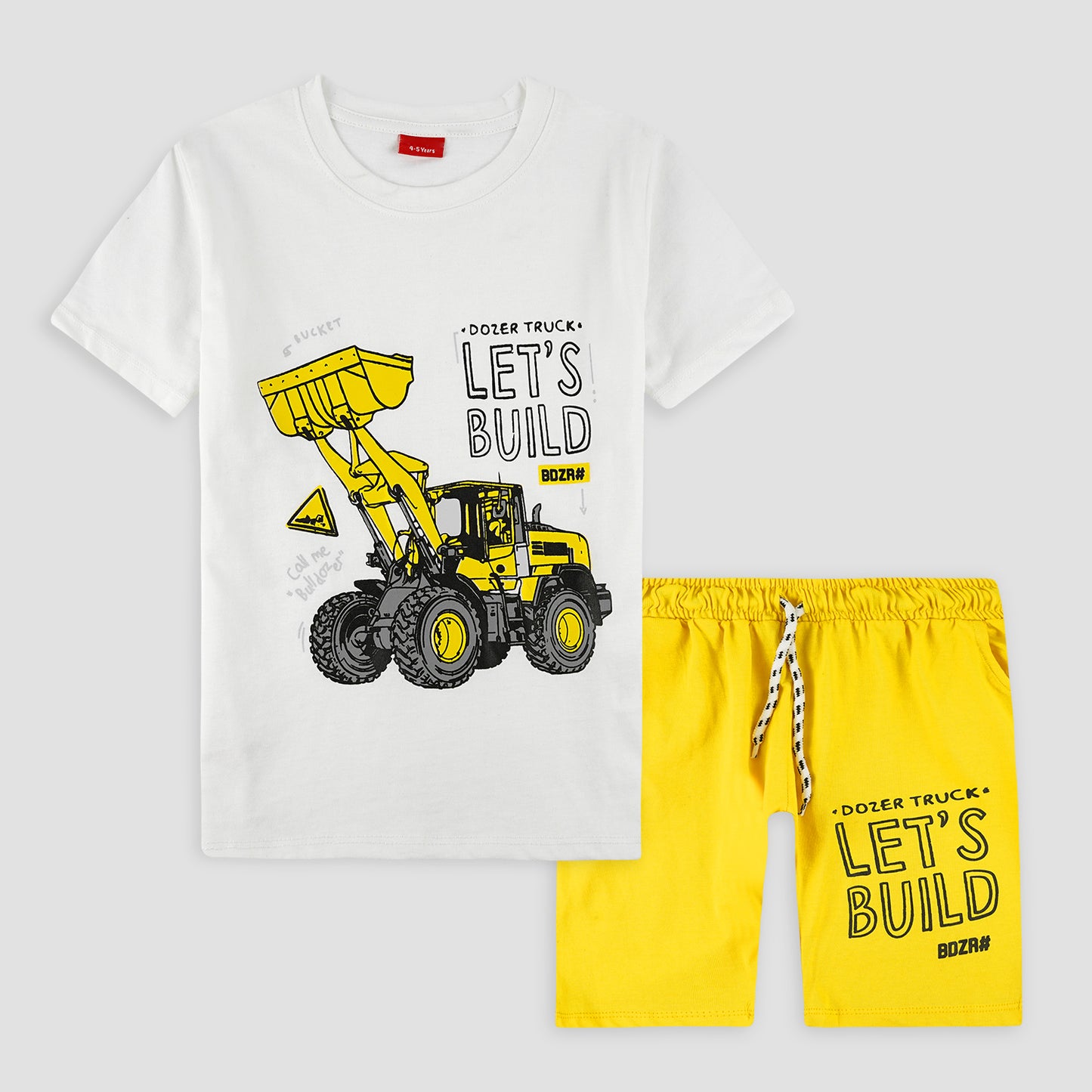 Dozer Truck: 2-Piece Set-Summer Fun Duo Off-white