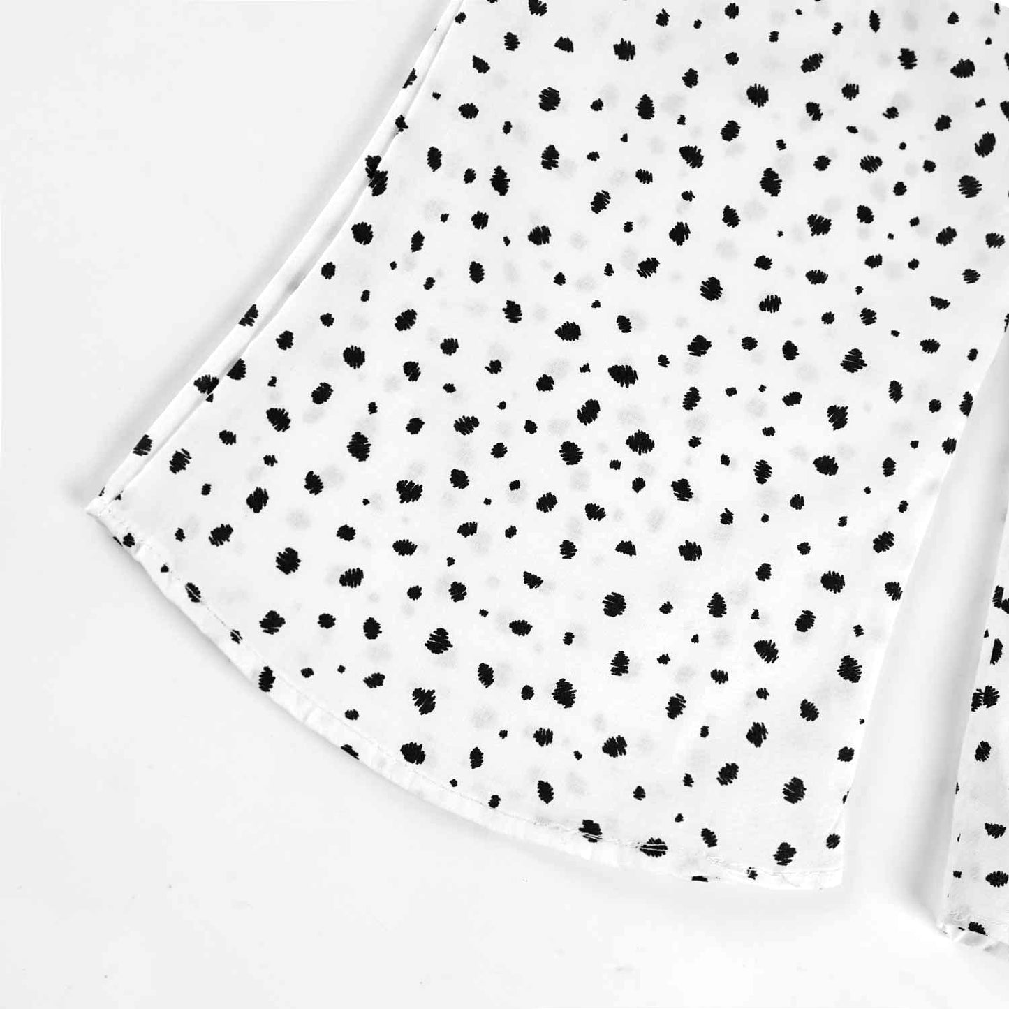 Black crop-top with Bell Bottom- Polka White