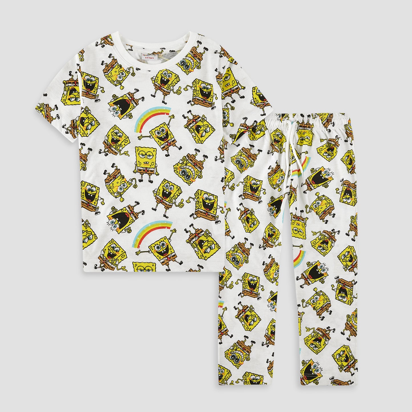 Sponge Bob-Kids Pj Suit White