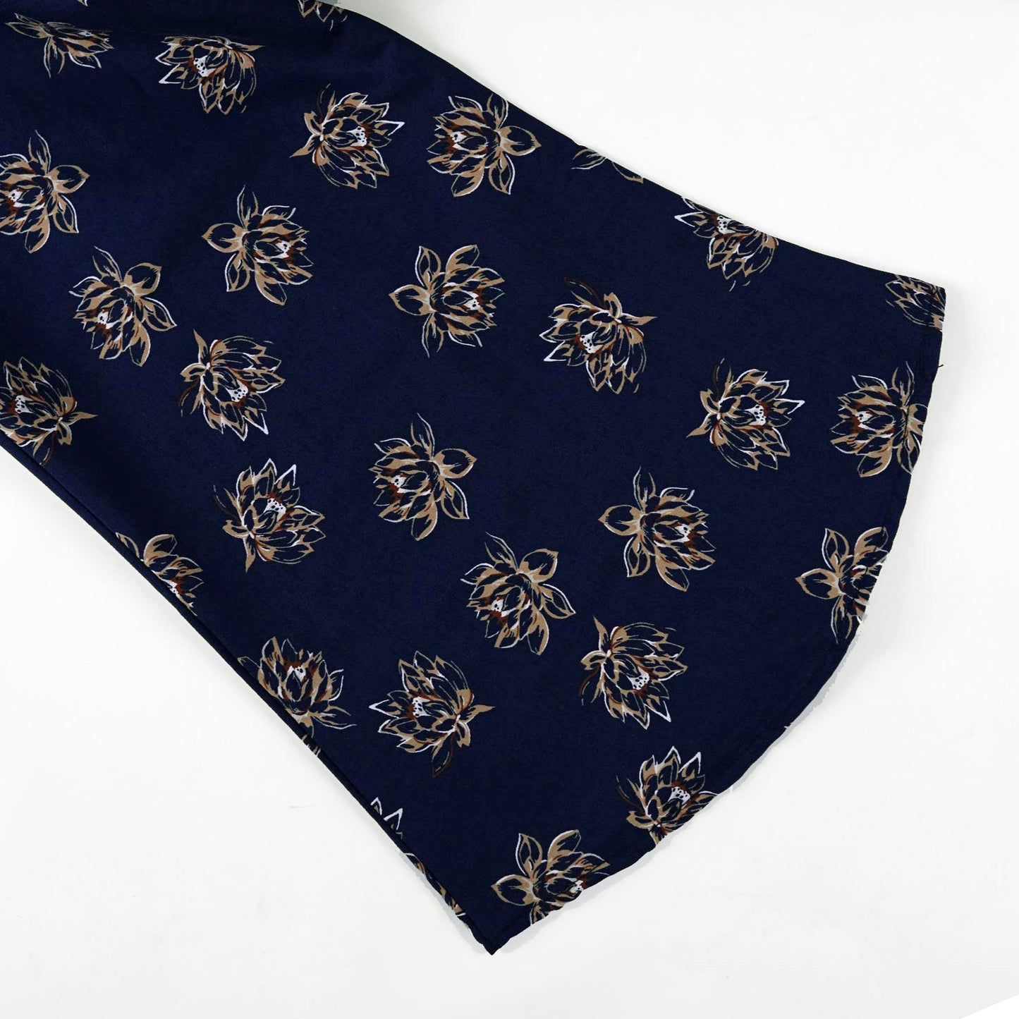 Crop-top with Bell Bottom- Navy Printed