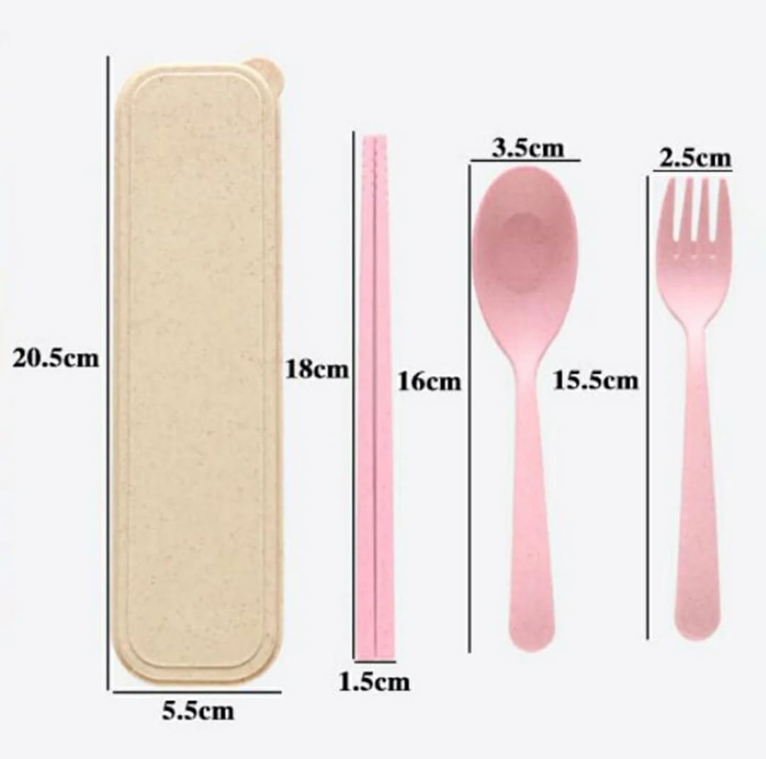 Spoon Fork Chopstick set with portable box