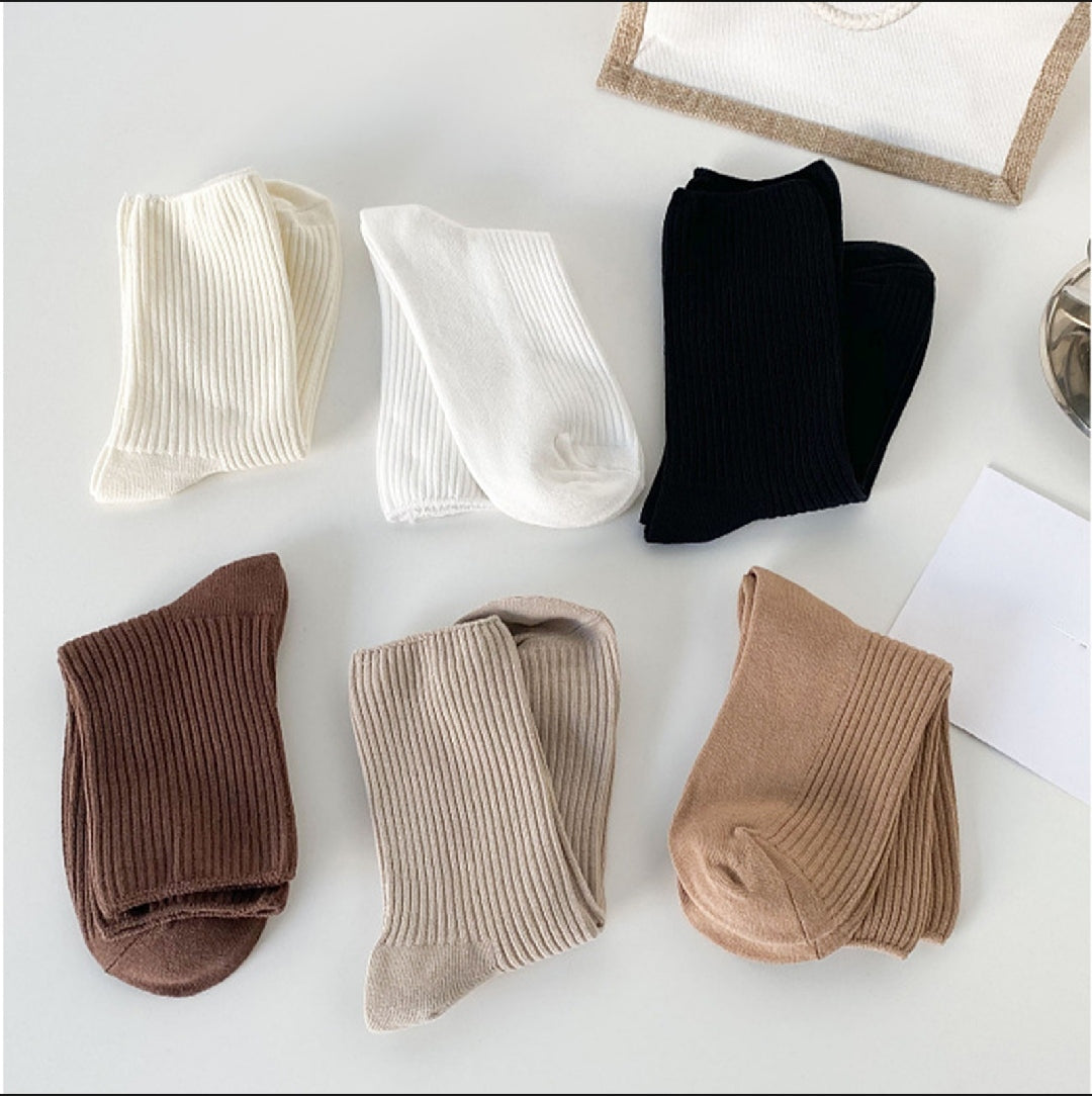 Warm Woolen Solid Color Fashion  Socks