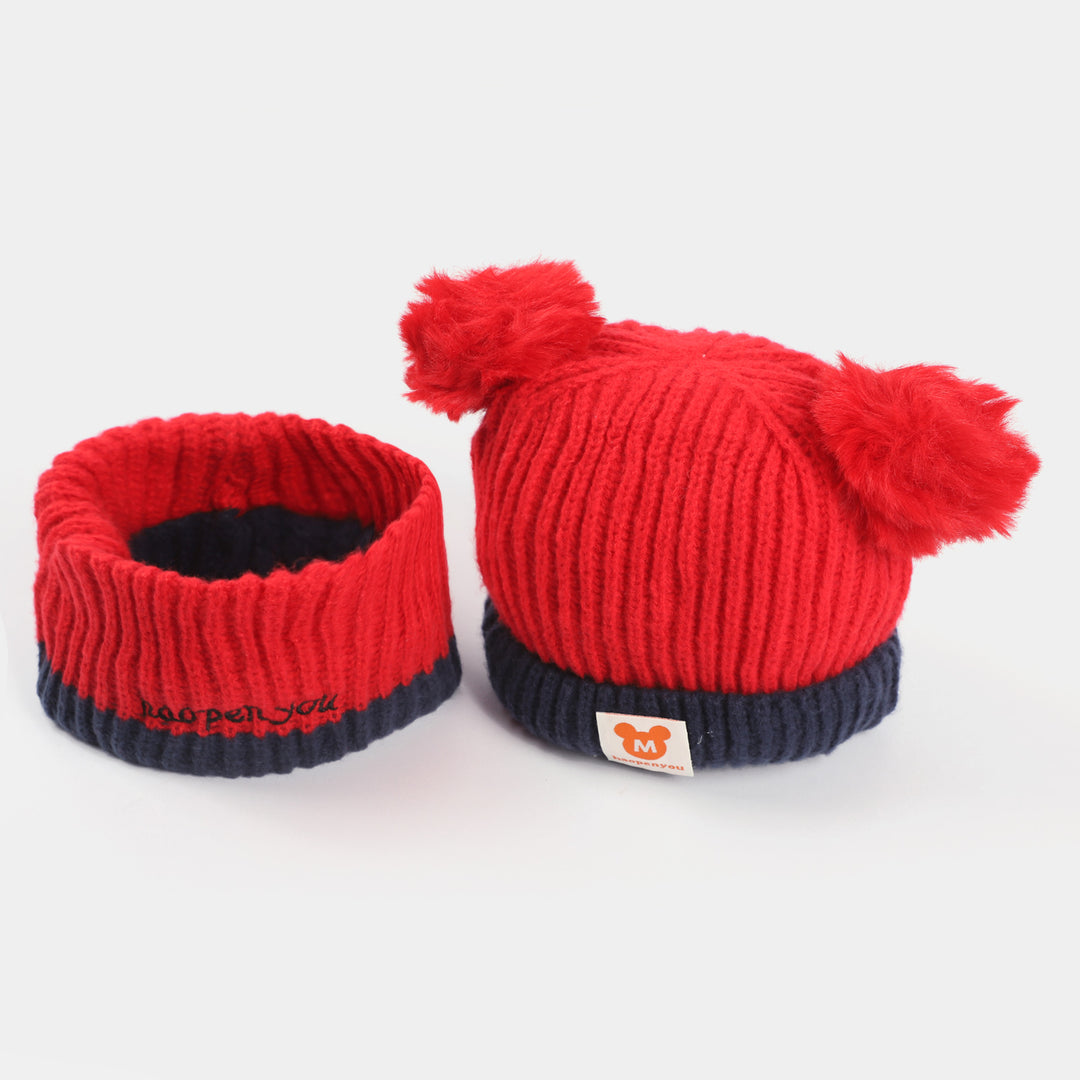 BC111 - Woolen Cap with Neck Warmer- 2pc Set