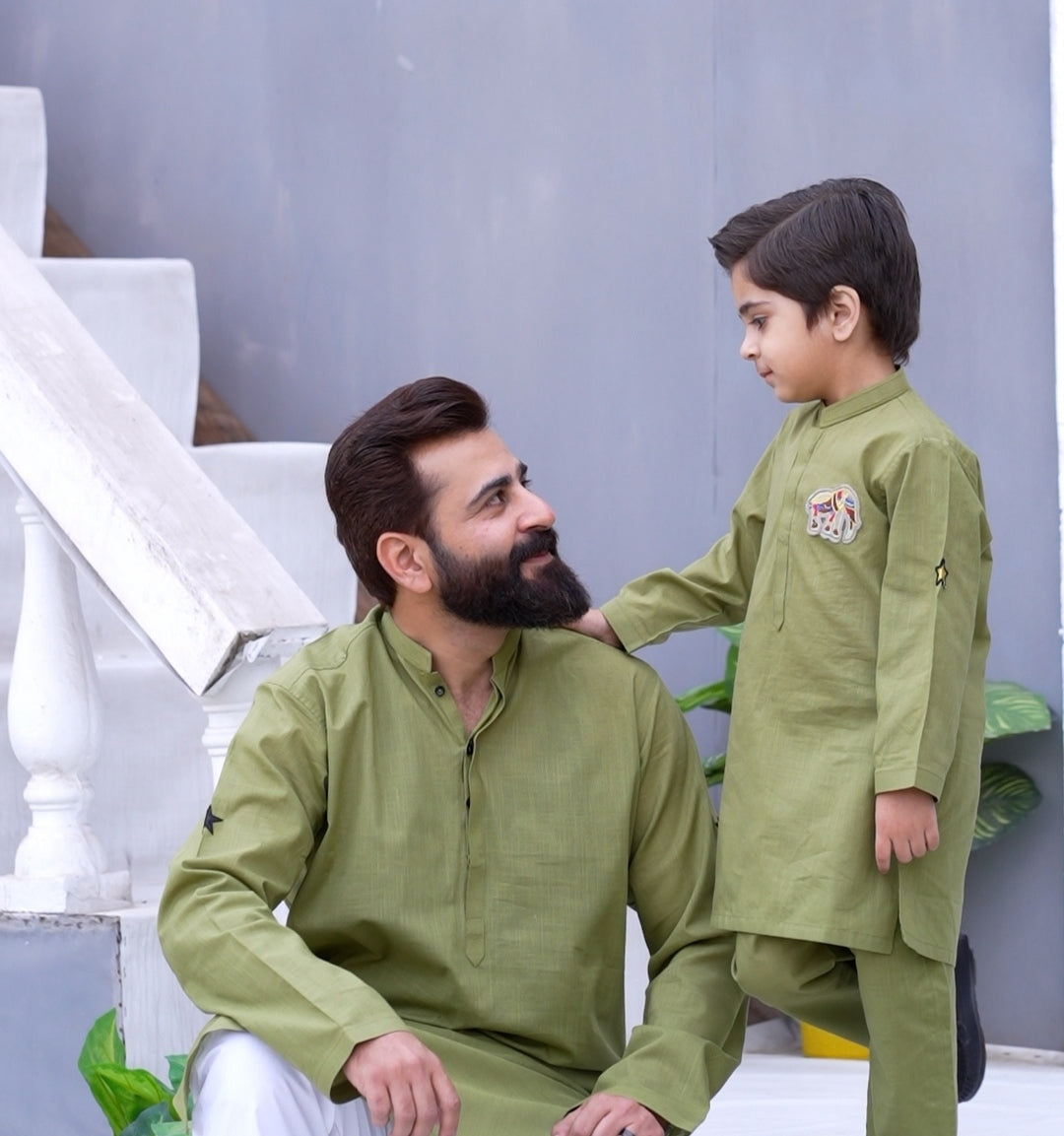 Henna Green Party Suit Daddy & Me Duos