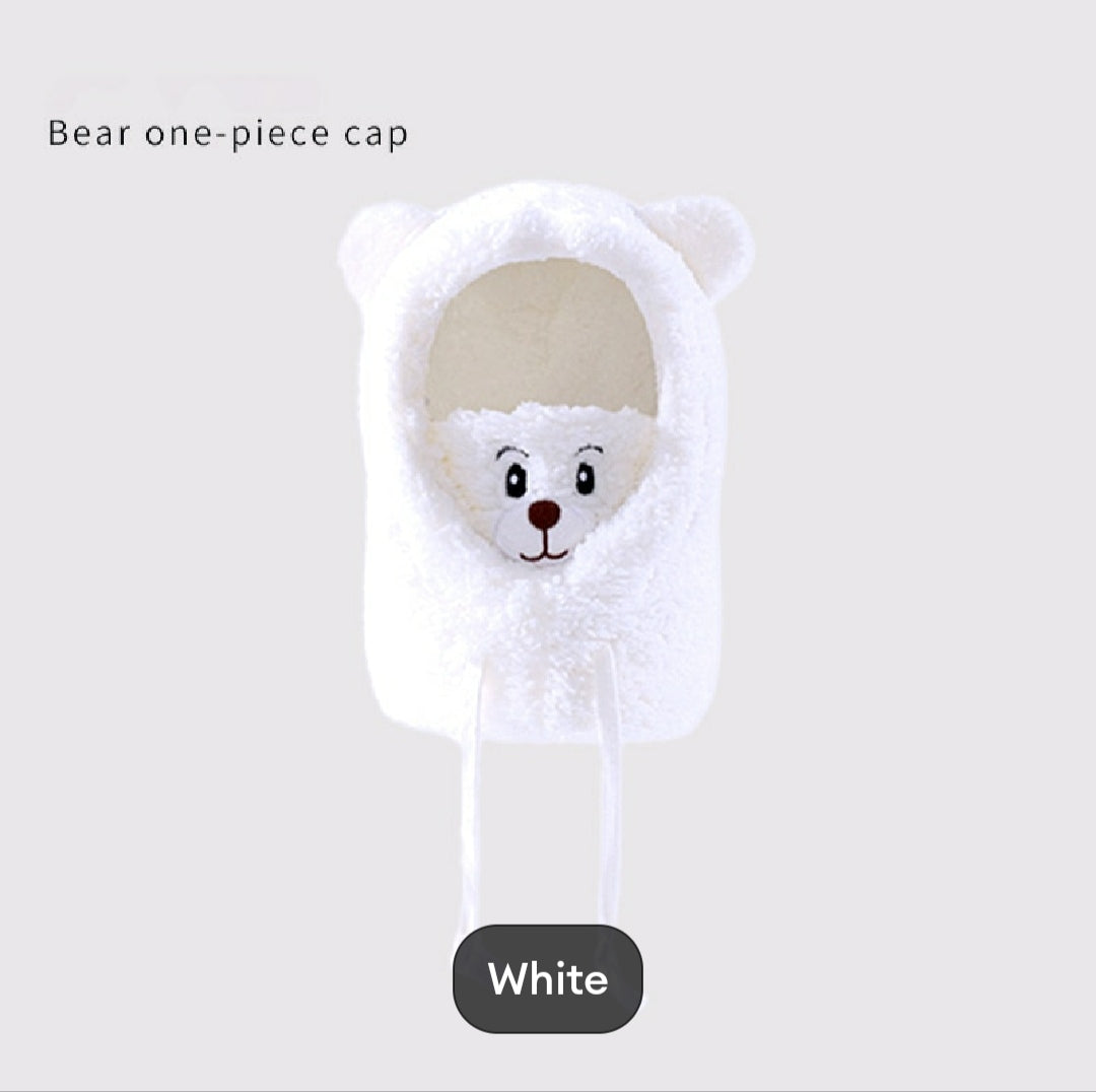 BC114 - Warm Plush 2 in 1 Cap with Mask - Free Size