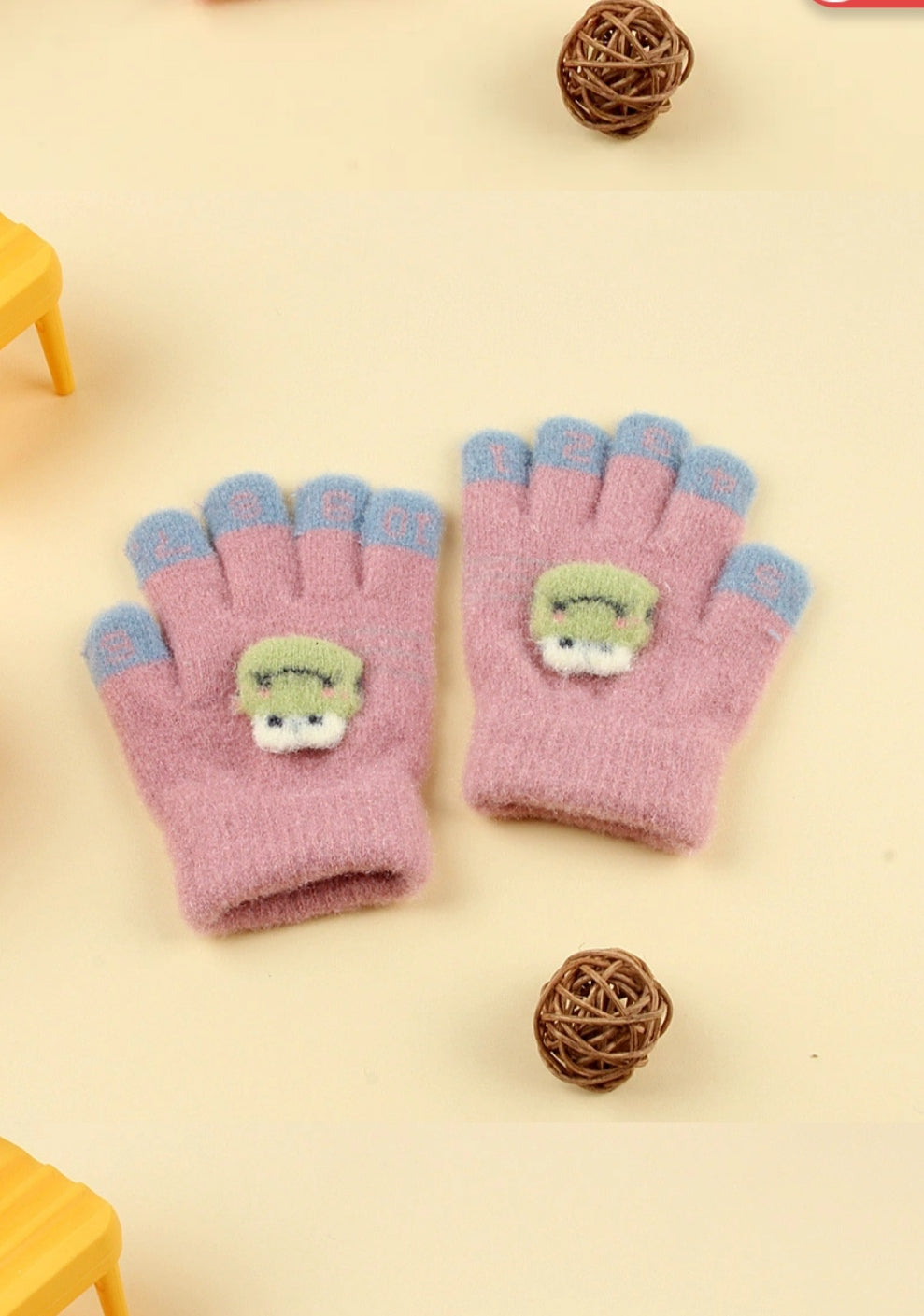 Kids Warm Gloves - Toad